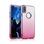 Wholesale iPhone X (Ten) 360 Gradient Armor Hybrid Case (Hot Pink)